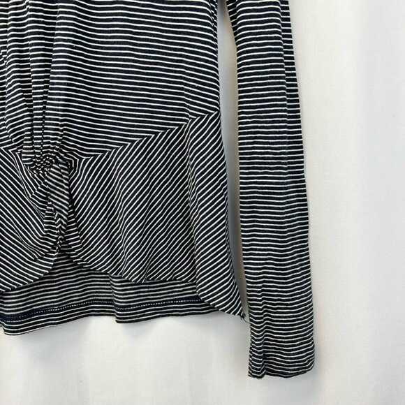 Vero Moda Womens Casual Top Navy White Striped Long Sleeve Twist Front S - Picture 5 of 10